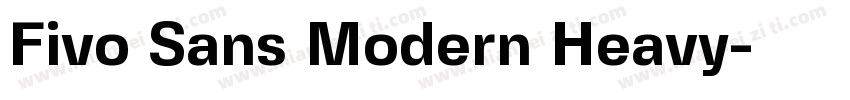 Fivo Sans Modern Heavy字体转换